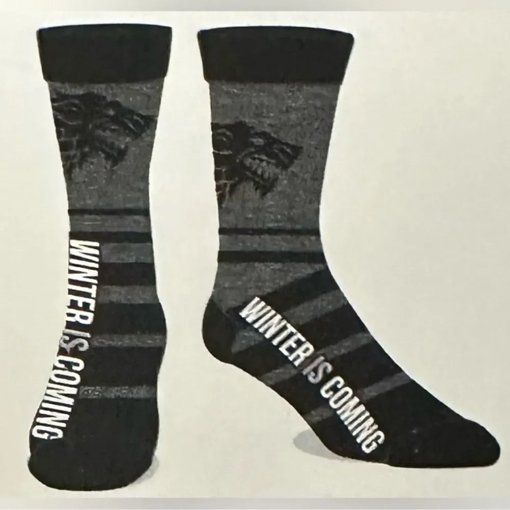 Game of Thrones Unisex Shoe Size 8-12 6 pack Casual Crew Multi Graphic Socks